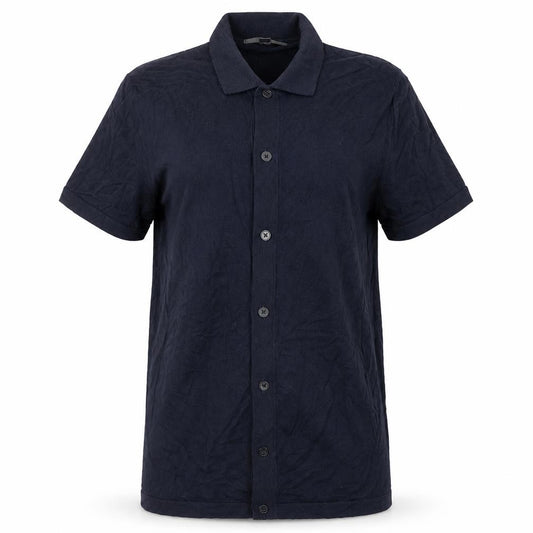 Marks and Spencer Womens Blue Cotton Basic Button-Up Size S Collared