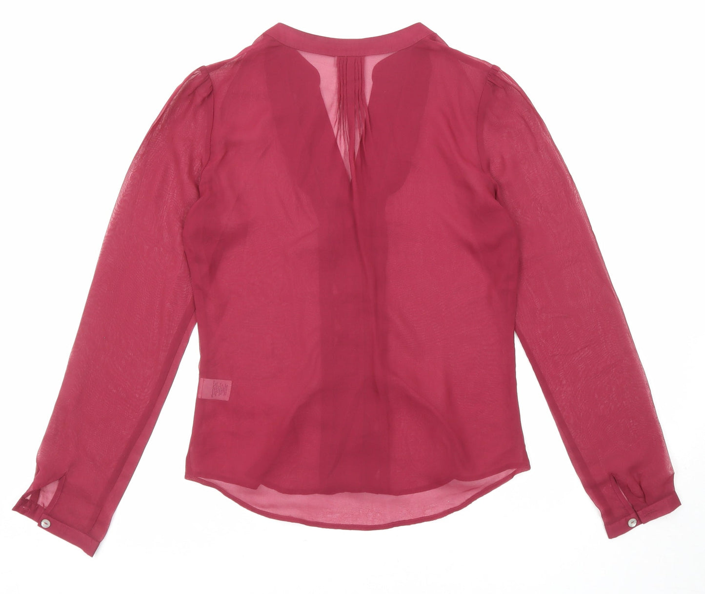 Crew Clothing Womens Purple Polyester Basic Button-Up Size 6 V-Neck