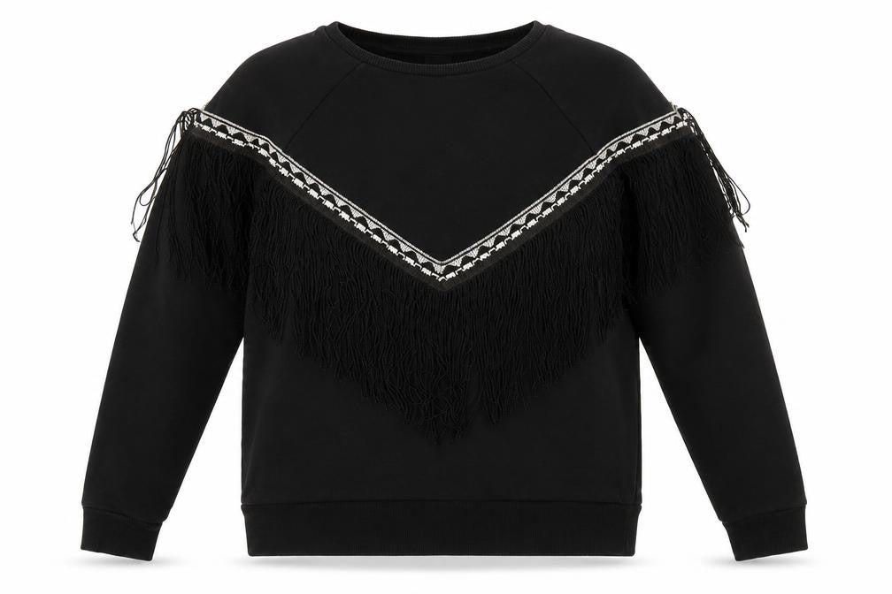 River Island Womens Black Cotton Pullover Sweatshirt Size S Pullover