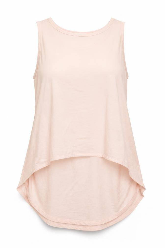 BAE Womens Pink Viscose Basic Tank Size 2XS Round Neck
