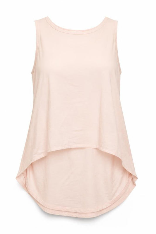 BAE Womens Pink Viscose Basic Tank Size 2XS Round Neck