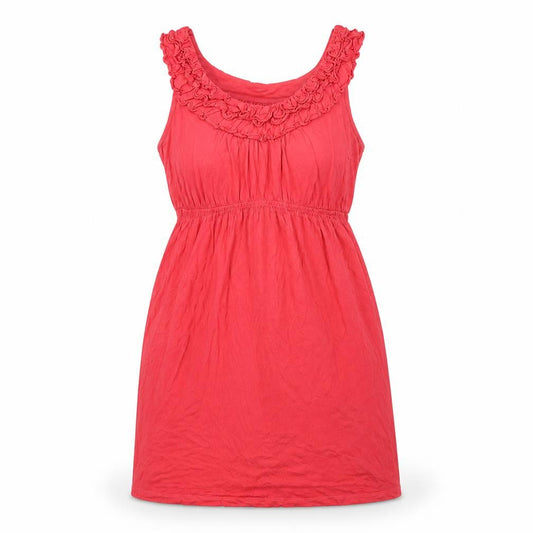 H&M Womens Red Viscose Tank Dress Size M Scoop Neck Pullover