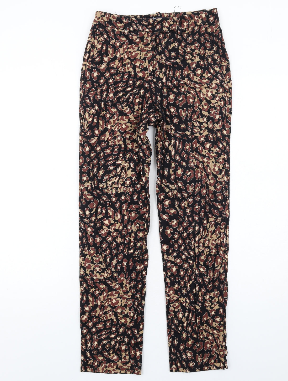 Marks and Spencer Womens Multicoloured Geometric Viscose Dress Pants Trousers Size 6 L29 in Regular Zip