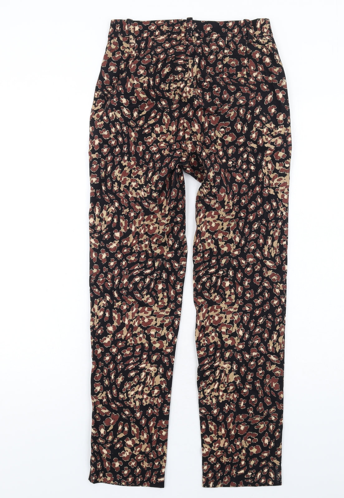 Marks and Spencer Womens Multicoloured Geometric Viscose Dress Pants Trousers Size 6 L29 in Regular Zip