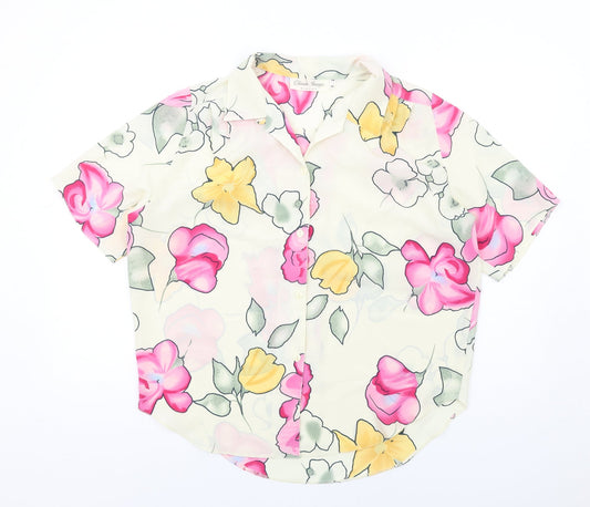 Classic Image Womens Multicoloured Floral Polyester Basic Button-Up Size 16 Collared