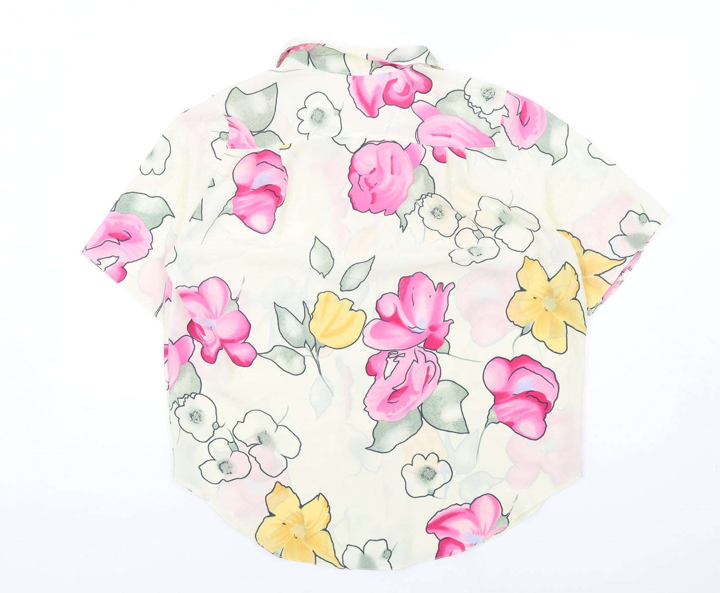 Classic Image Womens Multicoloured Floral Polyester Basic Button-Up Size 16 Collared