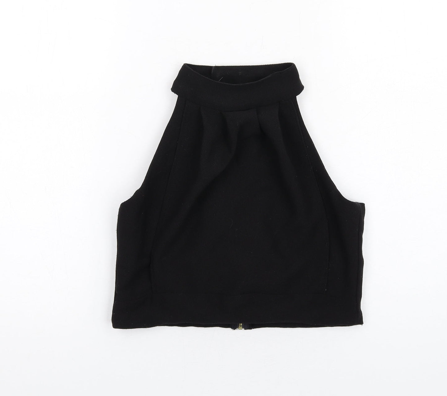 Kendelle Womens Black Polyester Cropped Tank Size 10 Halter - Open Back