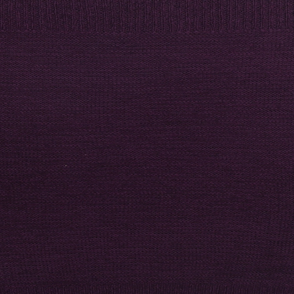 Wallis Womens Purple Round Neck Acrylic Pullover Jumper Size M