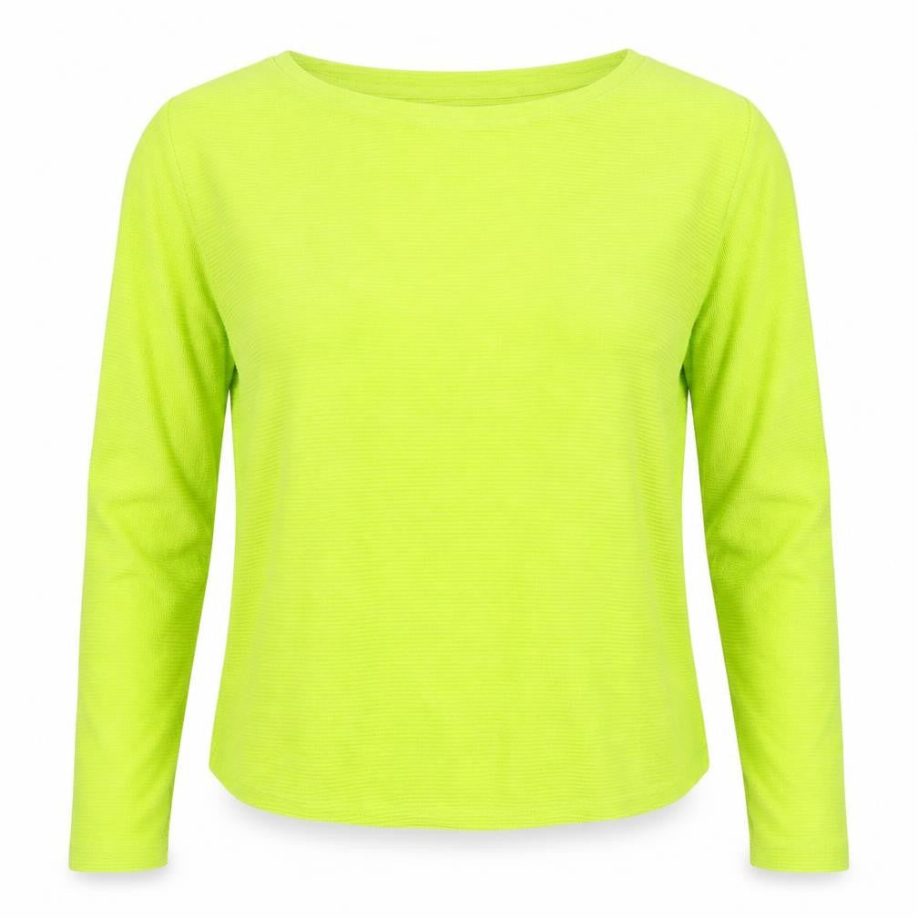 Oui Womens Green Round Neck Viscose Pullover Jumper Size 8