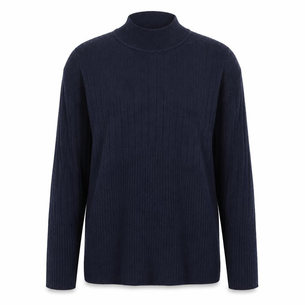Marks & Spencer Womens Blue High Neck Viscose Pullover Jumper Size 16