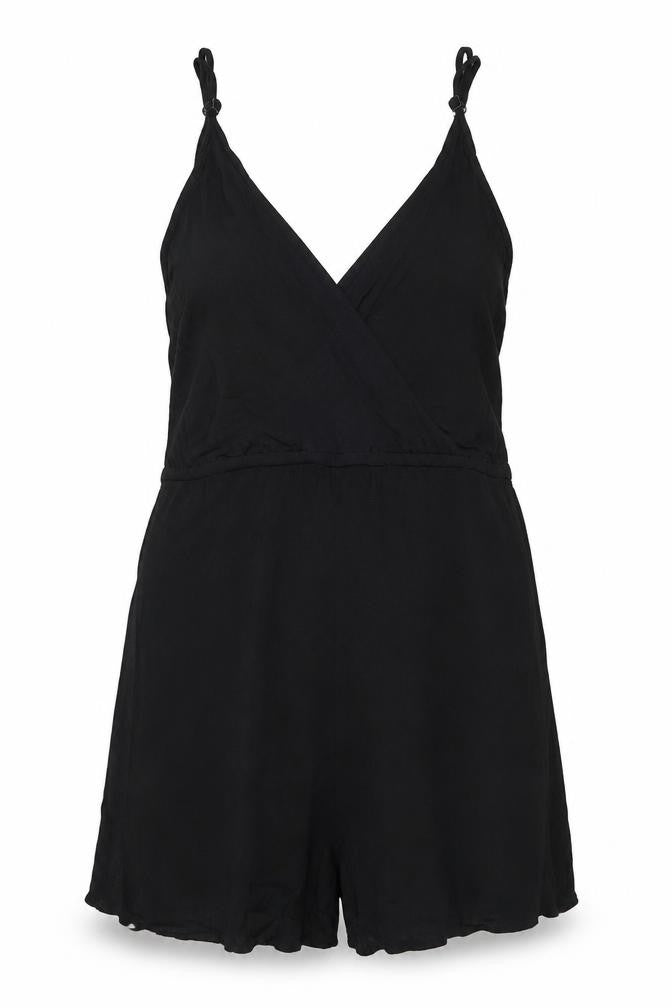 ASOS Womens Black Viscose Playsuit One-Piece Size 8 L3 in Pullover