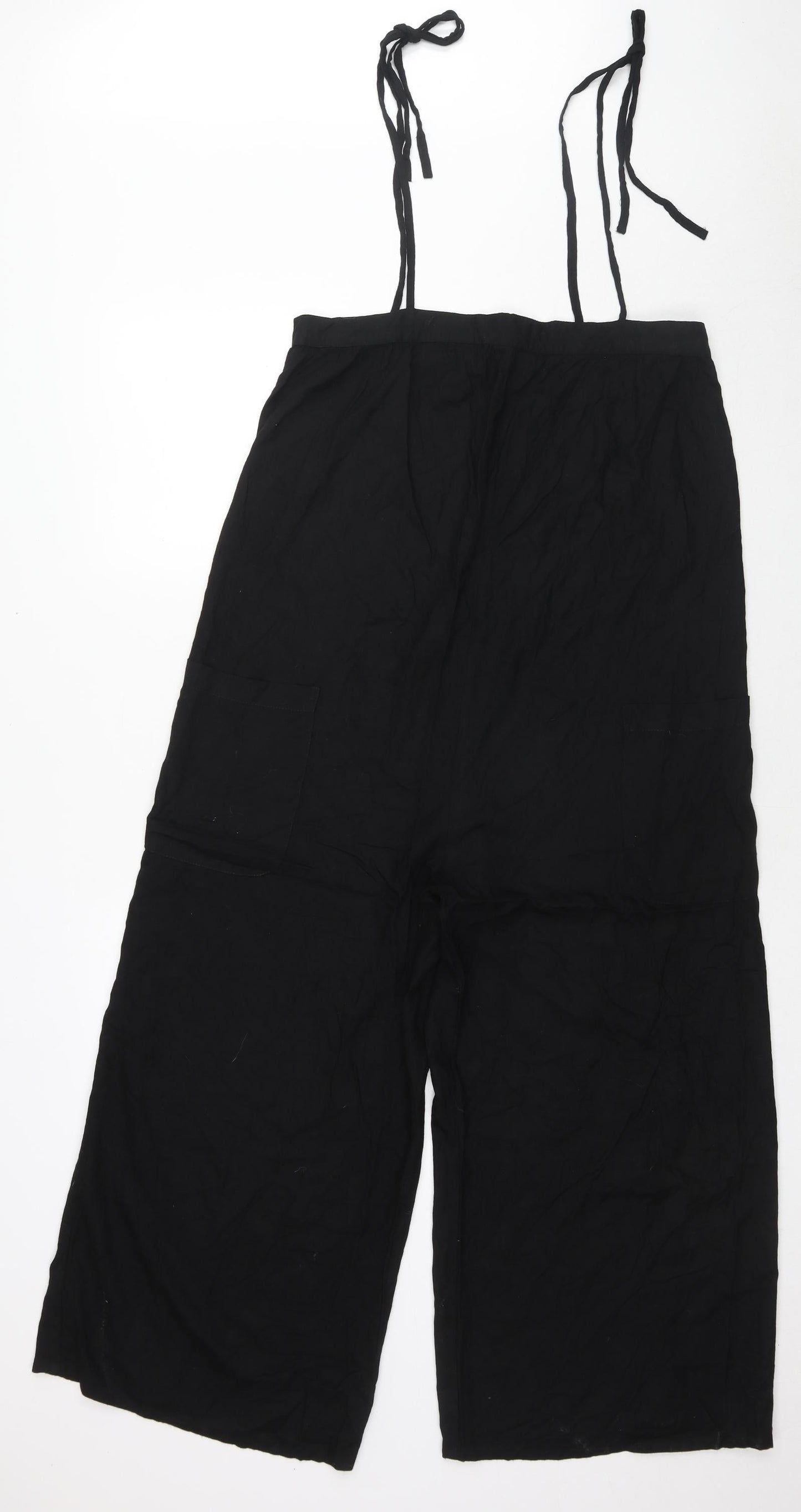 ASOS Womens Black Viscose Jumpsuit One-Piece Size 8 L21 in Button