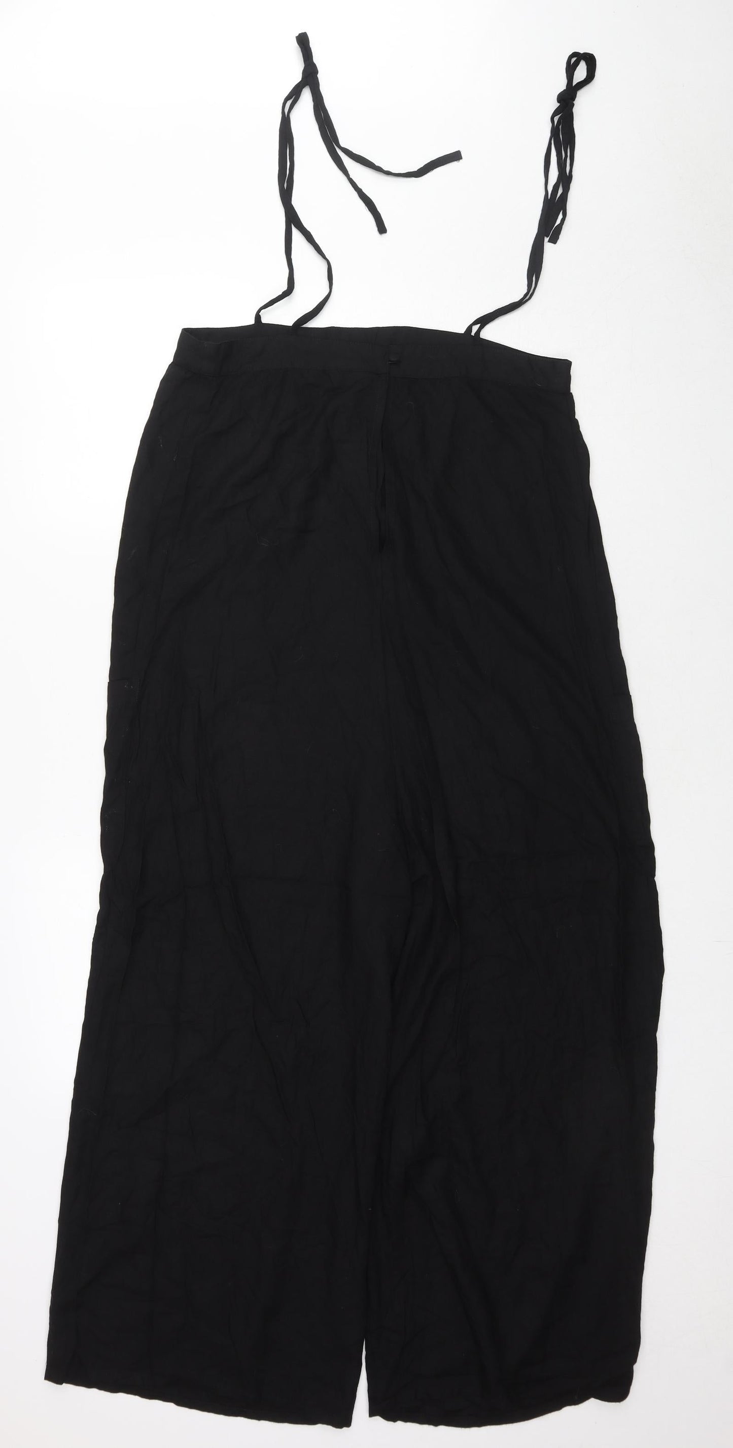 ASOS Womens Black Viscose Jumpsuit One-Piece Size 8 L21 in Button