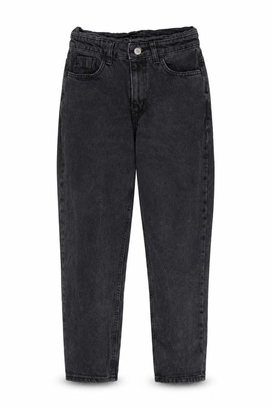Denim & Co. Womens Grey Cotton Tapered Jeans Size 10 L26 in Regular Zip