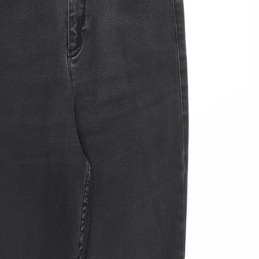 John Lewis Womens Grey Cotton Skinny Jeans Size 10 L30 in Regular Zip