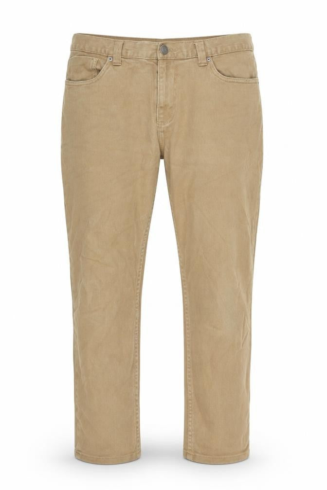 Denim & Co. Mens Brown Cotton Straight Jeans Size 34 in L30 in Slim Zip