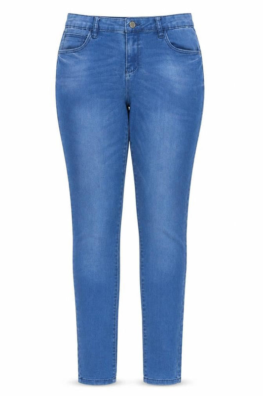 Denim & Co. Womens Blue Cotton Skinny Jeans Size 12 L34 in Regular Zip
