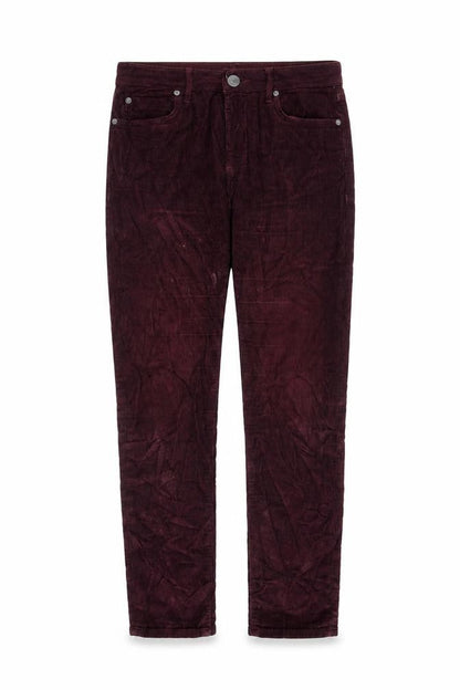 Topshop Womens Red Cotton Trousers Size 28 in L30 in Regular Zip