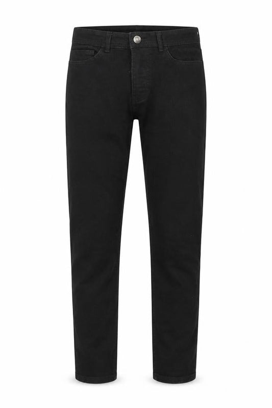 Denim & Co. Mens Black Cotton Straight Jeans Size 32 in L30 in Regular Button