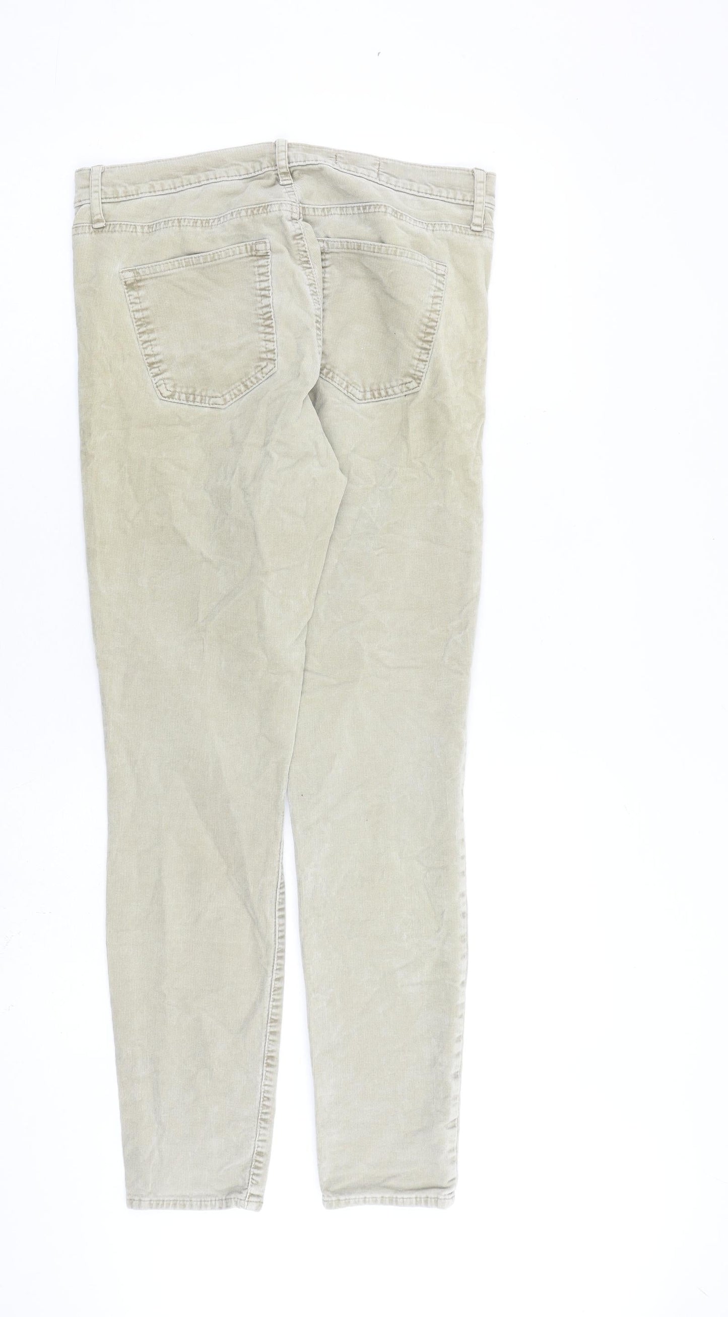 Gap Womens Beige Cotton Trousers Size 30 in L29 in Regular Zip
