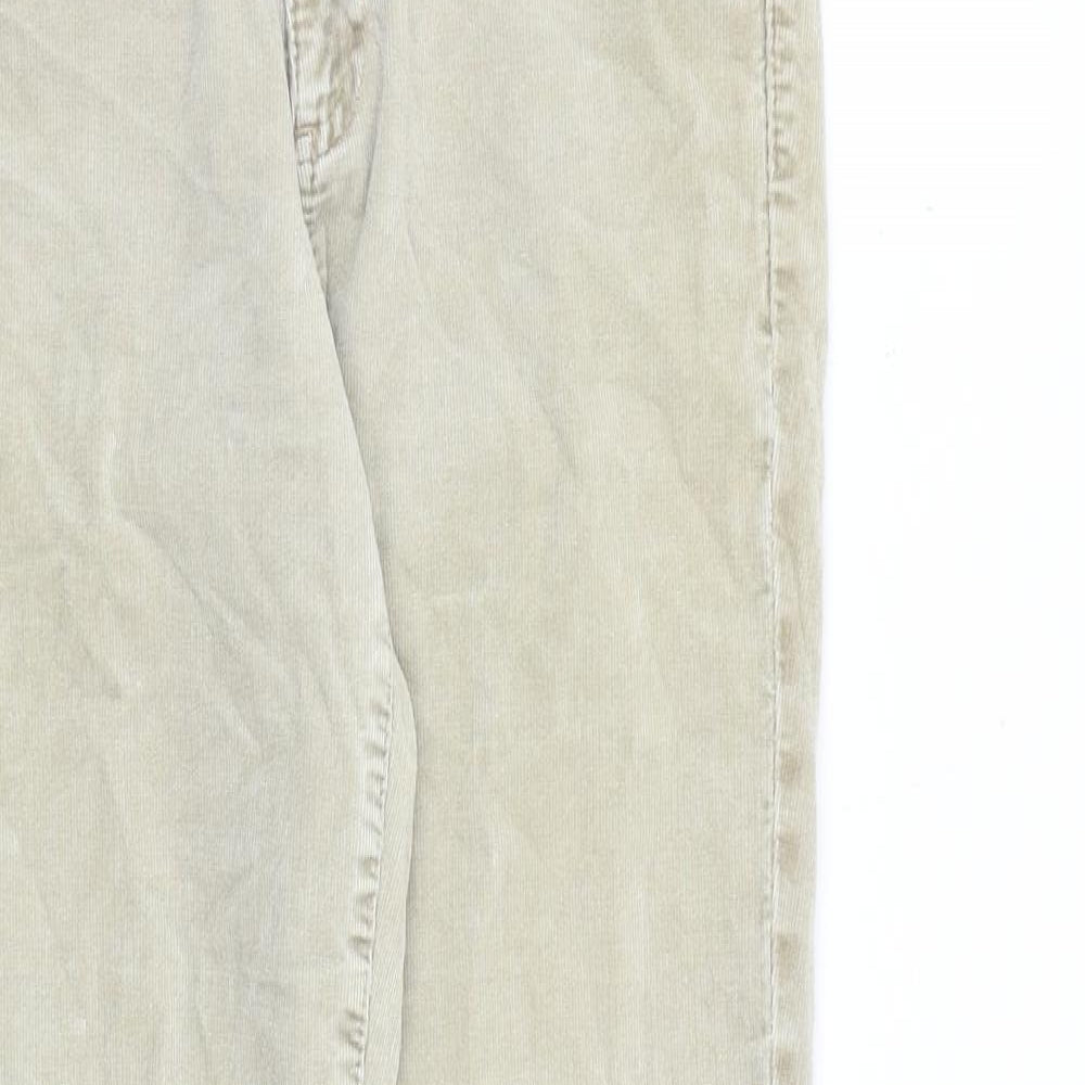 Gap Womens Beige Cotton Trousers Size 30 in L29 in Regular Zip