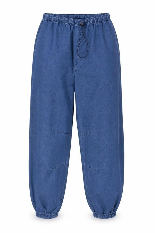 Denim & Co. Womens Blue Cotton Tapered Jeans Size XS L27 in Regular Drawstring