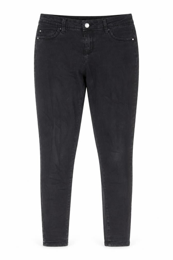 Denim & Co. Womens Black Cotton Skinny Jeans Size 12 L29 in Regular Zip