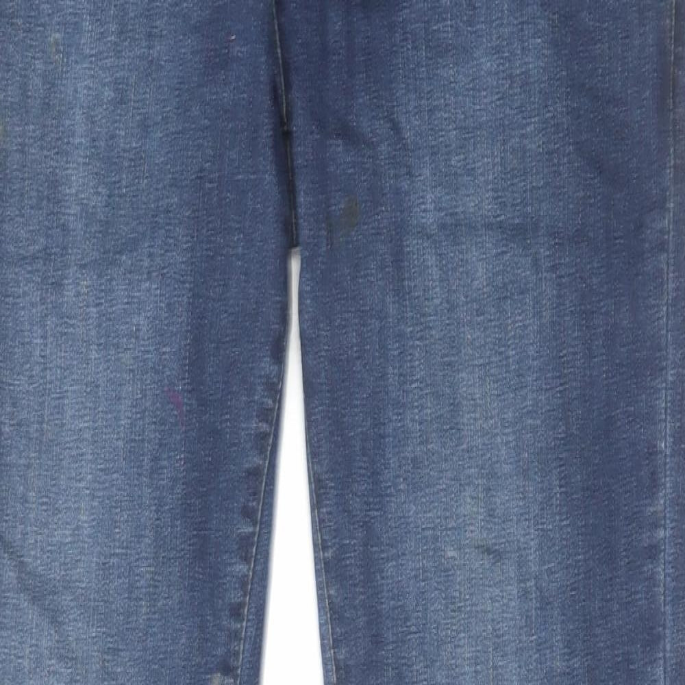 Seven Series Mens Blue Cotton Straight Jeans Size 32 in L30 in Regular Button