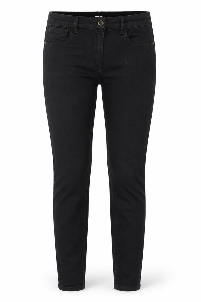 Next Womens Black Cotton Skinny Jeans Size 30 in L28 in Regular Zip