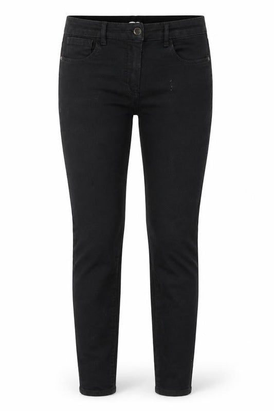 Next Womens Black Cotton Skinny Jeans Size 30 in L28 in Regular Zip