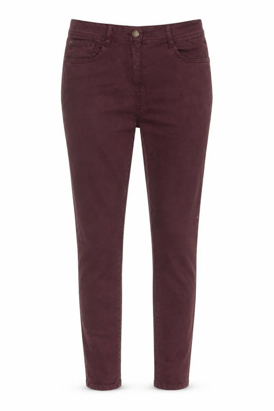 Next Womens Red Cotton Skinny Jeans Size 12 L29 in Regular Zip