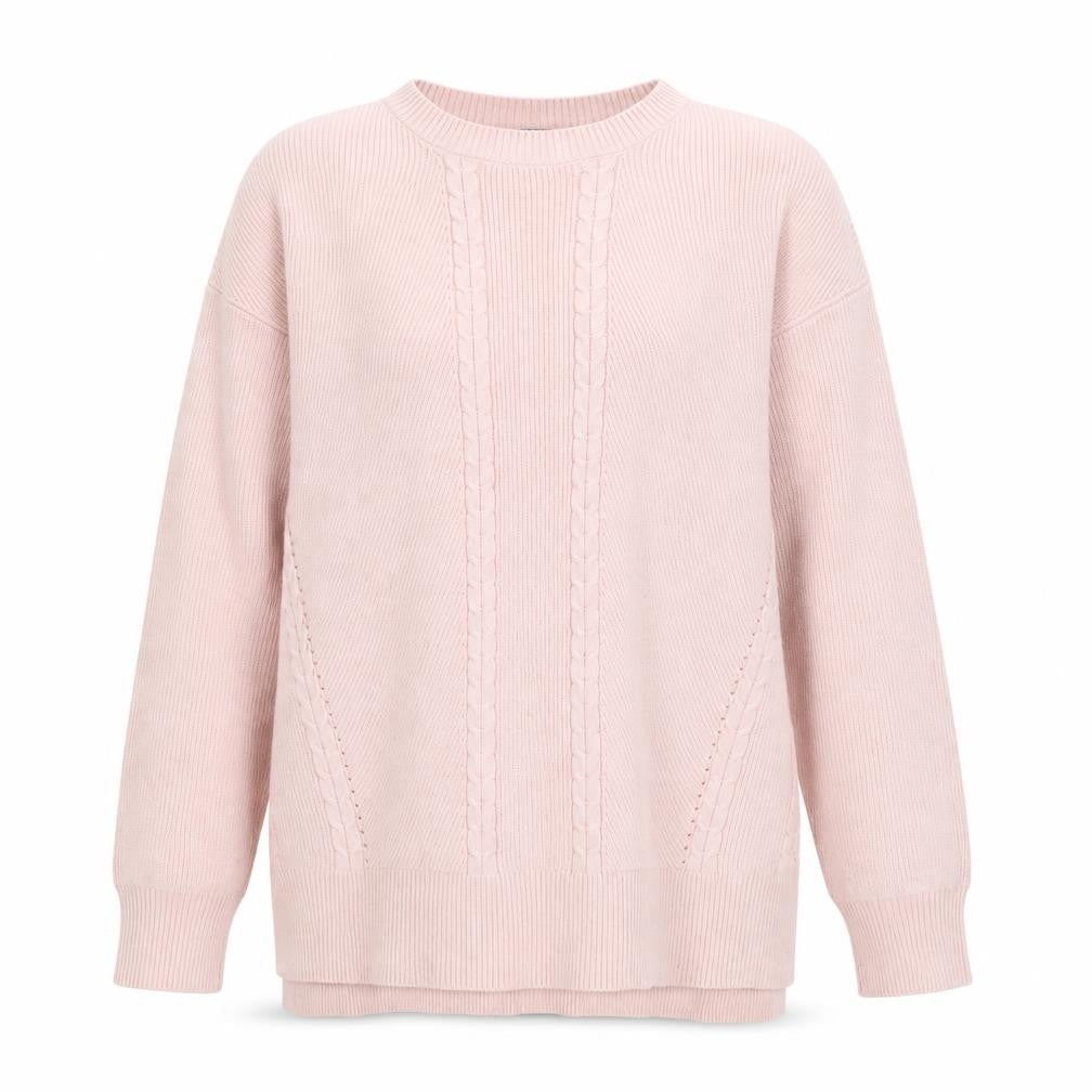Marks & Spencer Womens Pink Round Neck Viscose Pullover Jumper Size M
