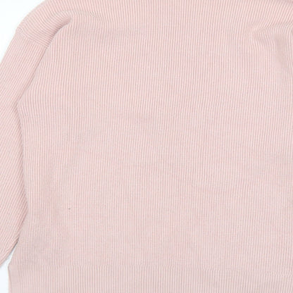 Marks & Spencer Womens Pink Round Neck Viscose Pullover Jumper Size M