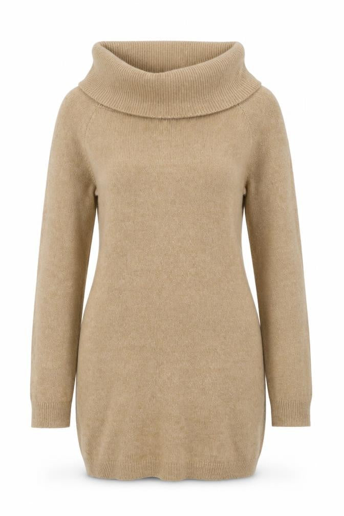 If It Were Me Womens Brown Roll Neck Acrylic Pullover Jumper Size M