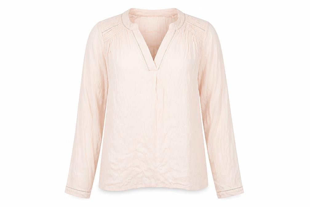 Monsoon Womens Pink Viscose Basic Blouse Size 10 V-Neck