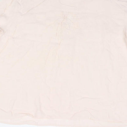 Monsoon Womens Pink Viscose Basic Blouse Size 10 V-Neck