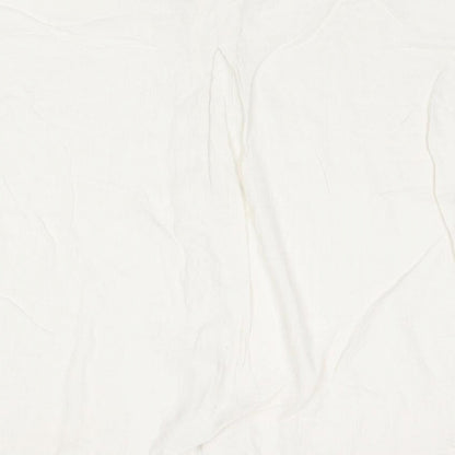 H&M Womens Ivory Viscose Basic Button-Up Size 8 Collared