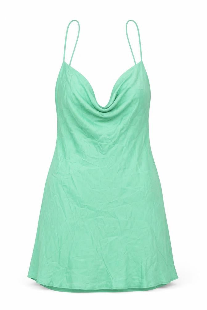 Zara Womens Green Viscose Mini Size 2XL Cowl Neck Pullover