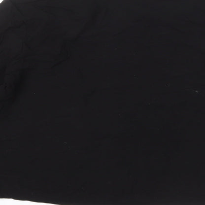 Divided by H&M Womens Black Viscose Basic Button-Up Size 8 Collared