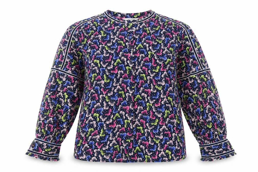 Per Una Womens Multicoloured Geometric Viscose Basic Blouse Size 10 V-Neck