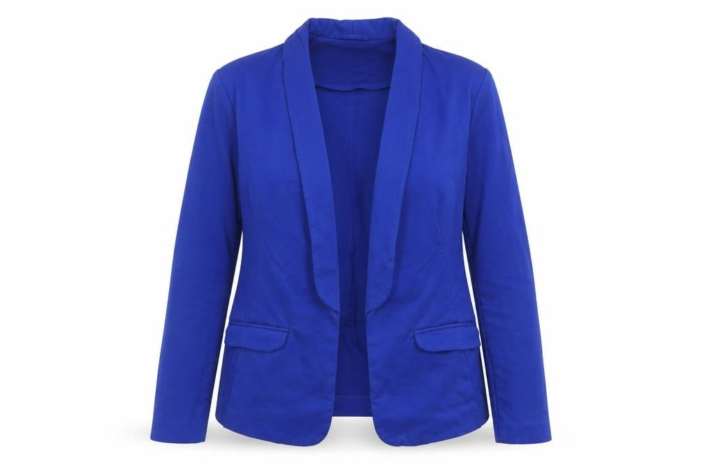 Very Womens Blue Polyester Jacket Blazer Size 14