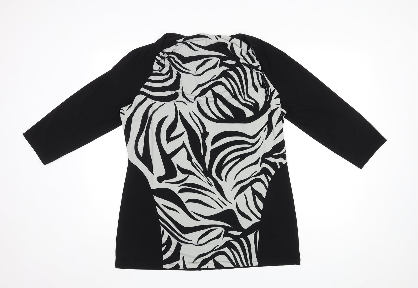 Per Una Womens Multicoloured Animal Print Polyester Mini Size 18 Round Neck Pullover