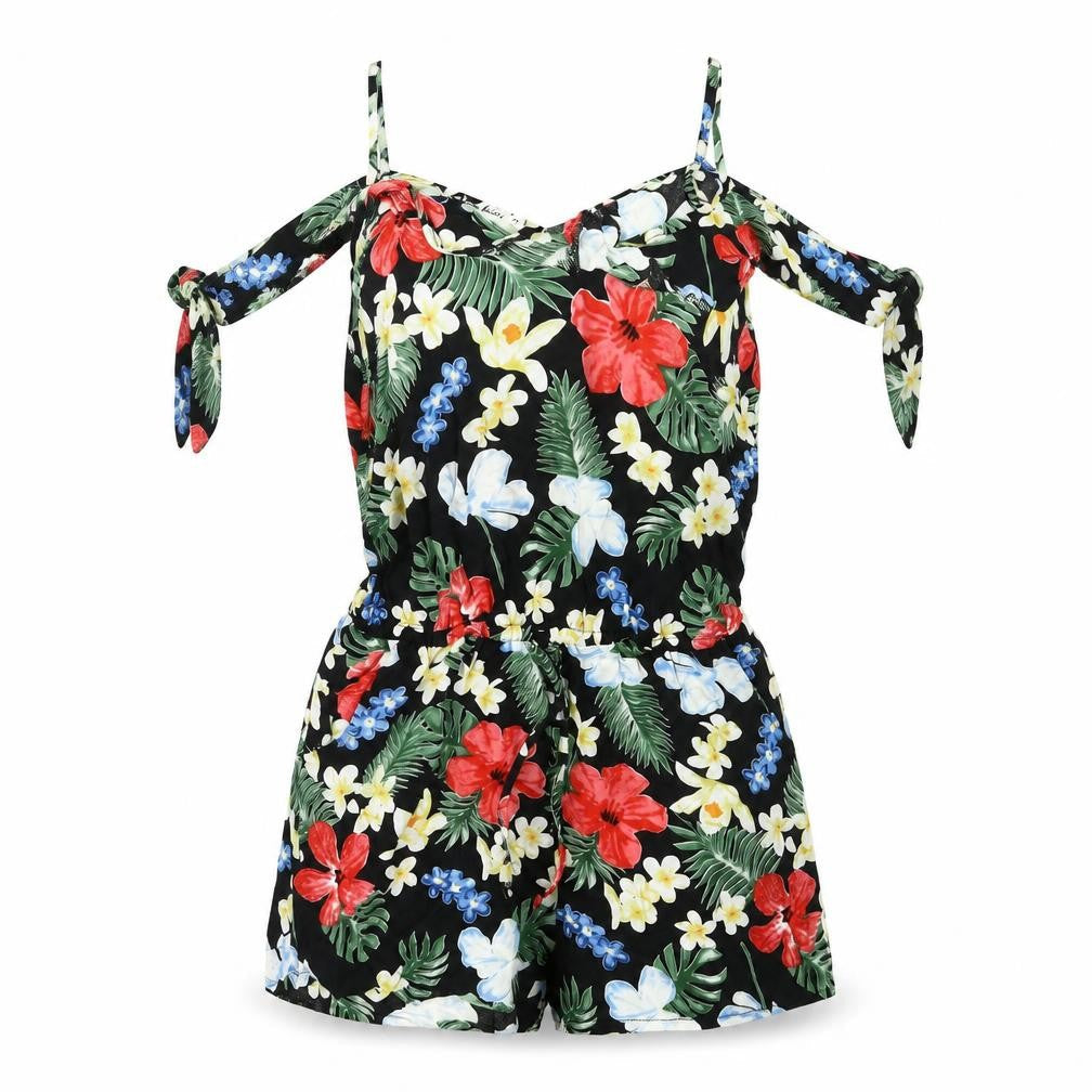 Cherry Koko Womens Multicoloured Floral Polyester Playsuit One-Piece Size S L3 in Pullover