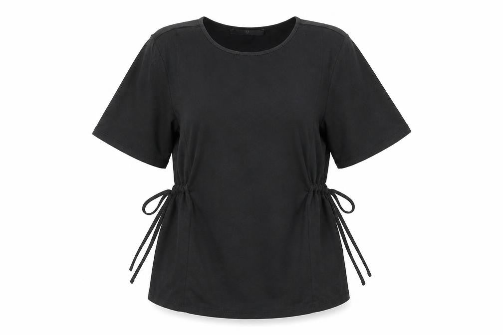 Very Womens Black Modal Basic T-Shirt Size 14 Round Neck