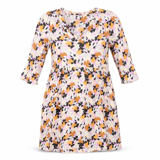 Marks & Spencer Womens Multicoloured Geometric Viscose A-Line Size 10 V-Neck Pullover