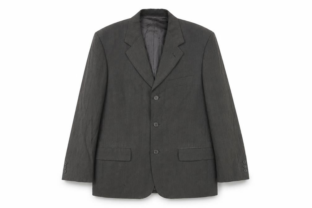 St Michael Mens Grey Linen Jacket Suit Jacket Size 38 Regular