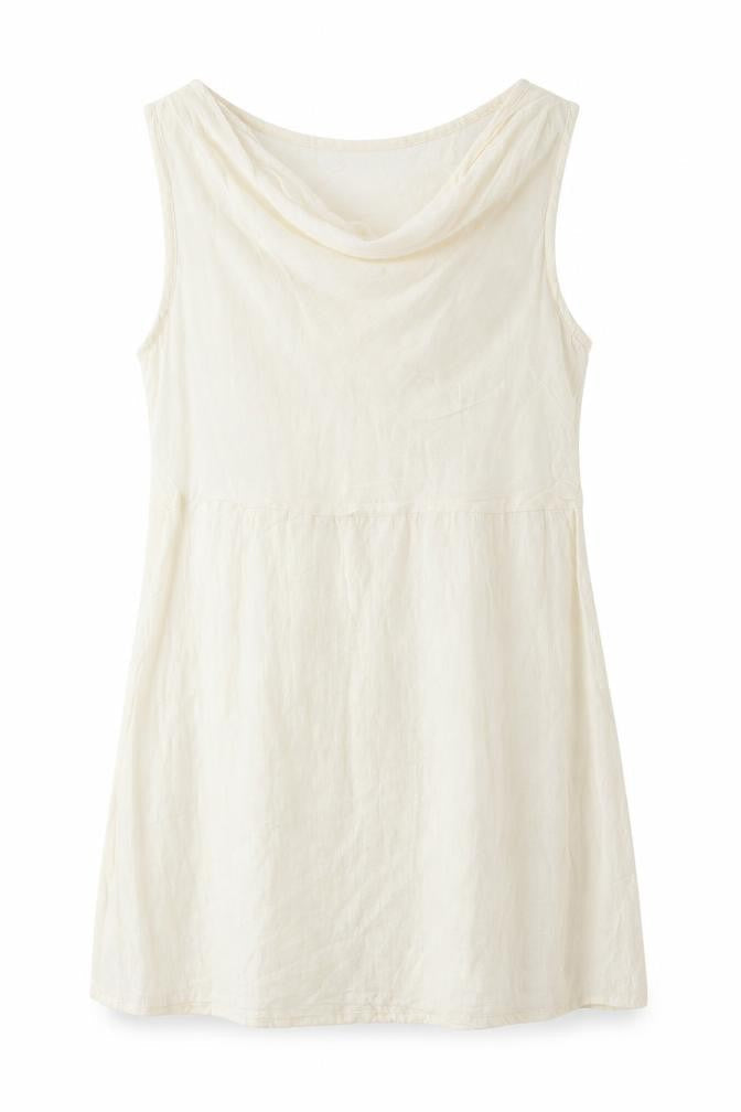 Carina Ricci Womens Ivory Polyester Shift Size M Cowl Neck Pullover