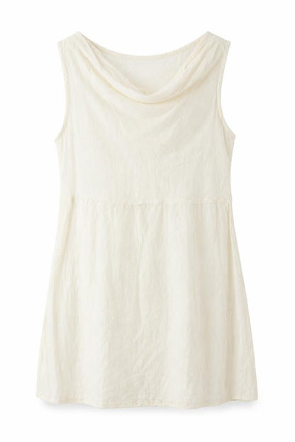Carina Ricci Womens Ivory Polyester Shift Size M Cowl Neck Pullover