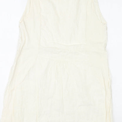 Carina Ricci Womens Ivory Polyester Shift Size M Cowl Neck Pullover