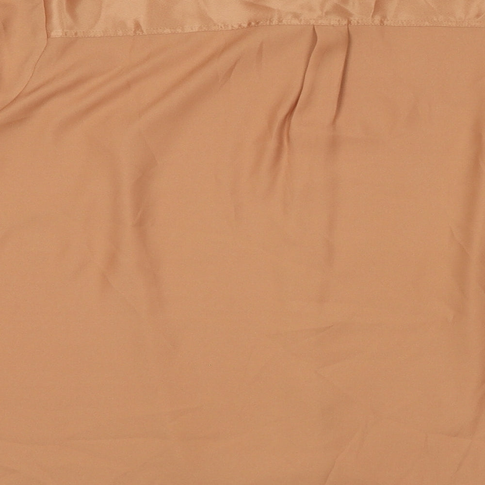 Classic Womens Beige Polyester Basic Button-Up Size 20 Collared